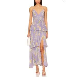 ASTR THE LABEL Zaida Dress Lilac Yellow size Large
